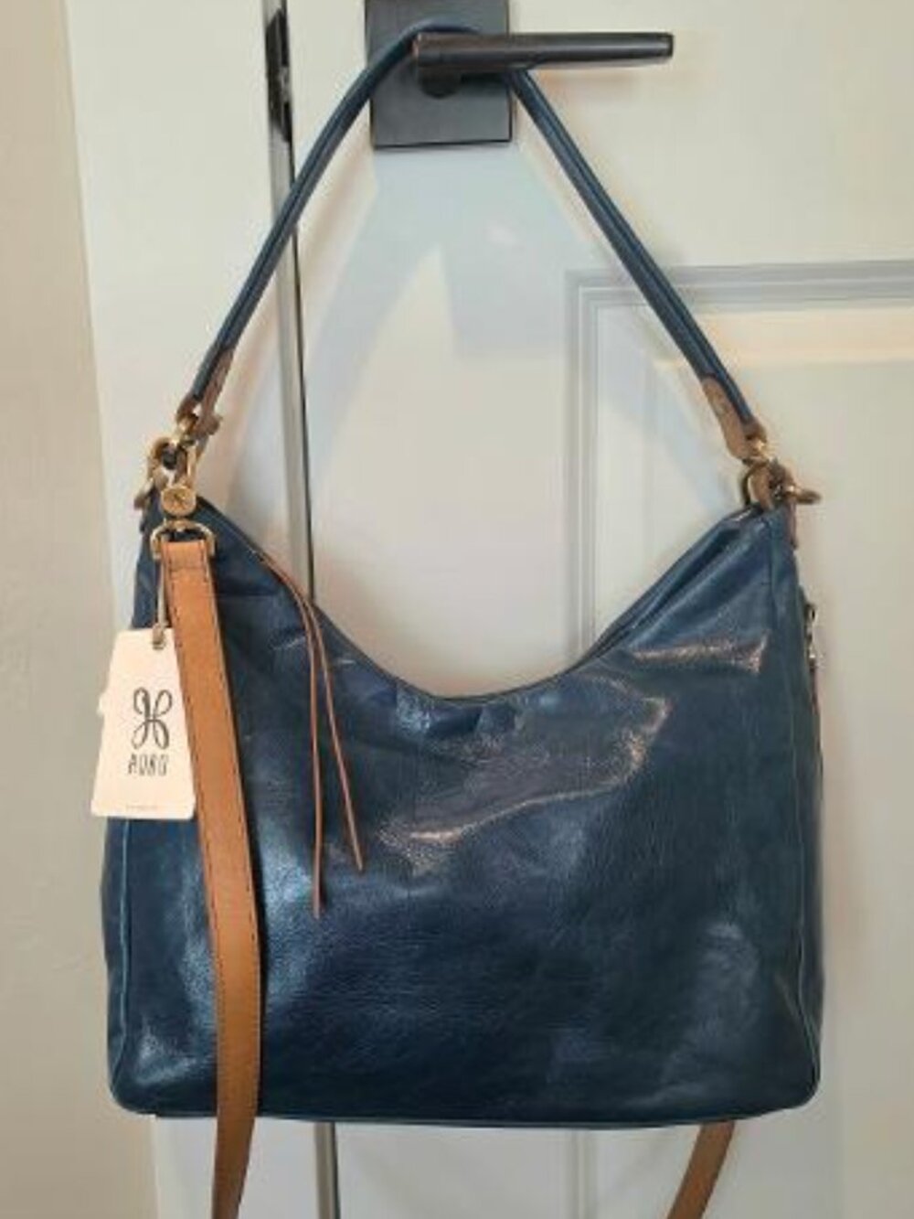 NWT HOBO Delilah Leather Hobo Bag, Sapphire Blue